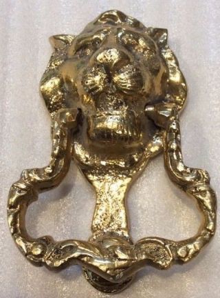 Vintage Hardware Lion Head Door Knocker Solid Brass
