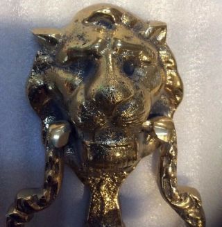 Vintage Hardware Lion Head Door Knocker Solid Brass 2