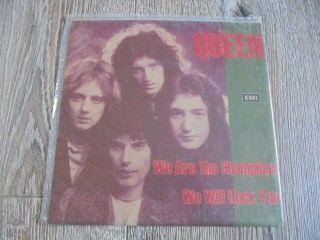 Queen - We Are The Champions C/w We Will Rock You 1977 Brazil 7 " Emi