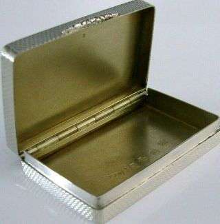 QUALITY SCOTTISH STERLING SILVER GALLAGHER LARGE SNUFF BOX 2000 HEAVY 80g 2