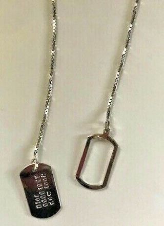 Authentic Vintage Dior Dog Tag Earrings with matching necklace 3