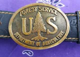 1985 U.  S.  Forest Service Bronze Belt Buckle