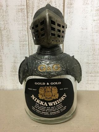 Rare Vintage Nikka Whisky G & G Knight Empty Bottle & Topper Limited Edition
