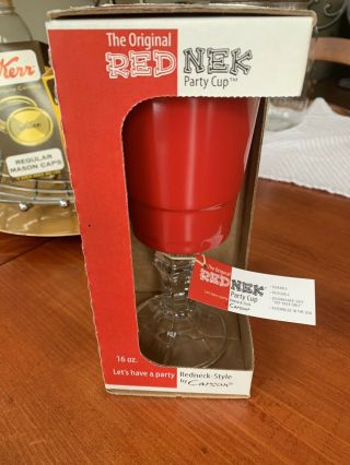 The Red Nek Party Cup,  Red Nek Wine Glass,  Red Solo Cup 16oz by Carson 2