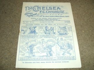 Rare Vintage Pre War Programme Chelsea V Bradford City 5th April 1930