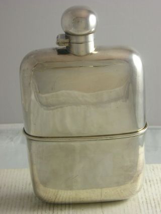 Quality Huge Silver Plated Hip Flask Very Useful And Unusual Item