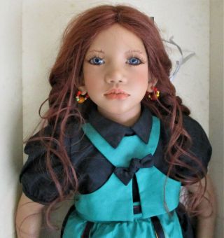 Madina Doll Annette Himstedt Doll W Box 28 " Russian Girl Redhead Vinyl Lona Kima