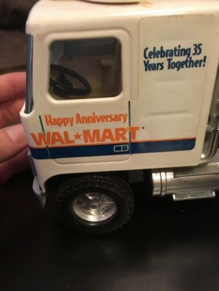 Vintage NYLINT WAL - MART Sams Club 35th Pressed Steel Semi Truck Trailer GMC 2