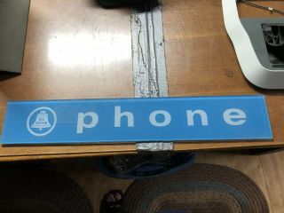 Phone Glass Sign 25,  1/2” X 4,  1/2”