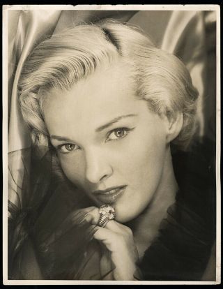 Bunny Yeager 50s Large Format Gelatin Silver Photograph Self Portrait Sepia Rare