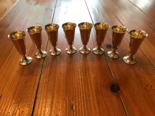 Set Of 8 Tiffany & Co.  Sterling Silver Cordial Cup Shot Glass Vintage