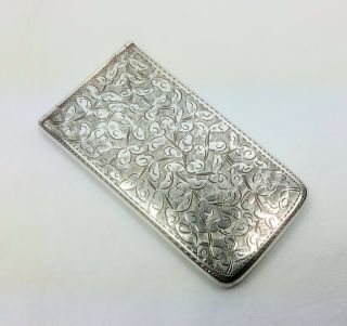 RARE NEEDHAM ' S PATENT STERLING SILVER CALLING CARD CASE 1903 WILLIAM SPARROW 2