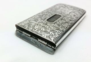 RARE NEEDHAM ' S PATENT STERLING SILVER CALLING CARD CASE 1903 WILLIAM SPARROW 3