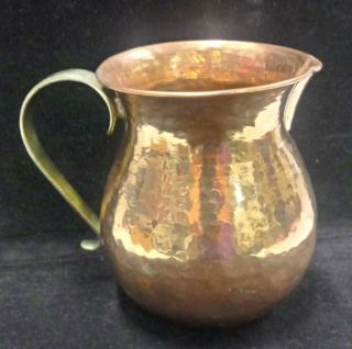 Vintage Hand Hammered Copper Pitcher A Teleflora Gift Made In India
