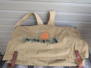 Vtg 1930 Us Forest Service Khaki Canvas Field Bag Backpack Pack Sack Missoula Mt
