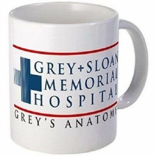 11oz Mug Grey Sloan Memorial Hospital - White Ceramic Coffee Cup