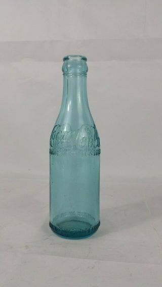 Old Coca Cola Coke Bottle Aqua Color ABM Bottle Canada Straight Side 3