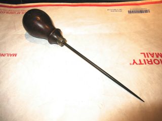 Antique Large Heavy Duty Scratch Awl Leather Awl Good Cond.  9 1/4 "