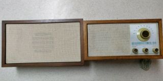 Vintage Klh Model Twenty One Fm Table Radio W/ Satellite Speaker -