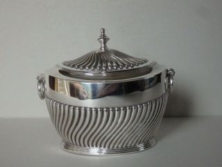 Antique Victorian Solid Sterling Silver Tea Caddy - London 1899 - 133g