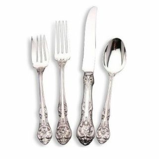 King Edward By Gorham Sterling Silver Individual 4 Piece Luncheon Setting