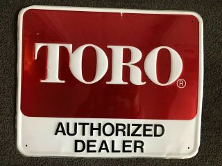 Toro Authorized Dealer Advertising Sign,  22 " X 18 ",  Metal,  1980 
