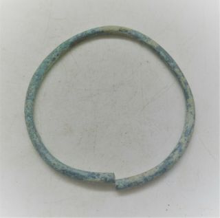 Circa 900 - 1000ad Viking Era Nordic Bronze Bracelet With Serpent Heads