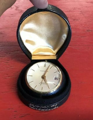 Vintage Girard Perregaux 8 - Day 15j 15 Jewel Alarm Clock Swiss Made