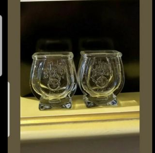 4 Vintage Retro Jim Beam Bourbon Whiskey Horseshoe Lucky Shot Glasses