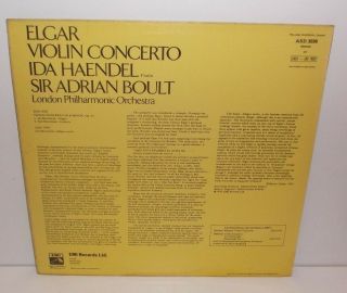 ASD 3598 Elgar Violin Concerto Ida Haendel London Philharmonic Sir Adrian Boult 2