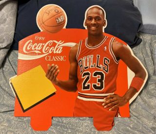 Michael Jordan Coke Coca Cola Advertisement Display Chicago Bulls 1980s