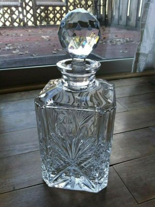 Heavy Crystal Decanter.  Decanter Weighs 4 Lbs 9 Ozs