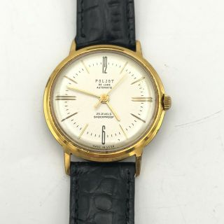 Retro Luxury Style Watch POLJOT DE LUXE Automatic USSR Gold Plated 18k SERVICED 3