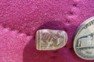 Ancient Manteno Pre - Columbian Dog Ceramic Spindle Whorl Bead 200 Ad - 500ad Ecua