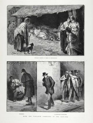 Jack The Ripper,  Large Antique Print & Article From 1888 Whitechapel Murders 2