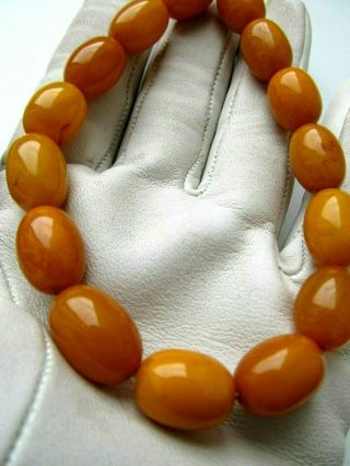 Old Natural Baltic Amber Beads Bracelet