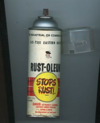 1966 Rust - Oleum Scotty Spray Paint Can Industrial A21 - 7501 Eastern Brown