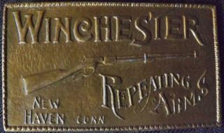Winchester Repeating Arms Brass Belt Buckle 2