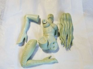 Vintage Resin From The Grave - Medusa Green Sea Woman