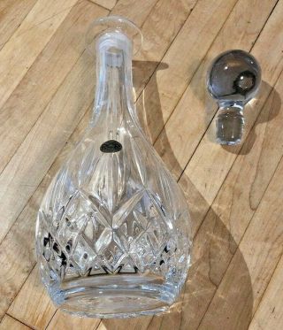 Vintage Crystal Glass Decanter Whiskey Wine Liquor Barware Italia Royal Rock 13”