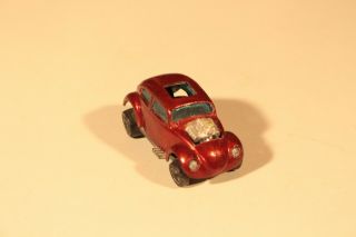 Vintage Redline Hotwheels Custom Volkswagen 1967 Red Mattel Toy Car