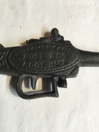 Antique Cast Iron Folding Pistol Boot Jack The American Bull Dog 3
