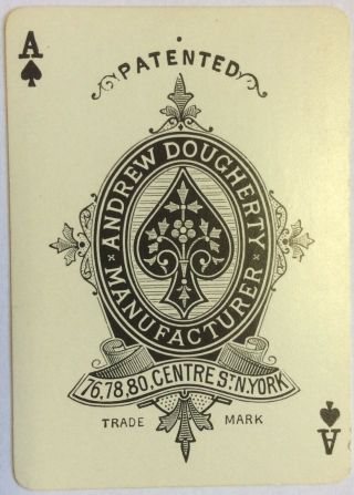 Foster’s Self - Playing Whist Playing Cards Andrew Dougherty C.  1889 First Series