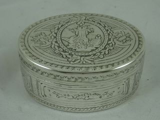 French,  18th Century,  Solid Silver Snuff Box,  C1770,  89gm