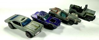 Hot Wheels Redlines - Us Army Olds 442 Staff Car - Plus 3 Others -