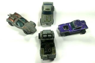Hot Wheels Redlines - US Army Olds 442 Staff Car - Plus 3 others - 3