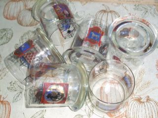 SET OF 6 White Horse Cellar Whisky GLASSES SIGNS Low Ball Rocks Glass Tumbler 2