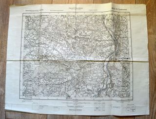 German Ww2 Wehrmacht Heereskarte 1944 Military Map Truppenausgabe Doublesided 1