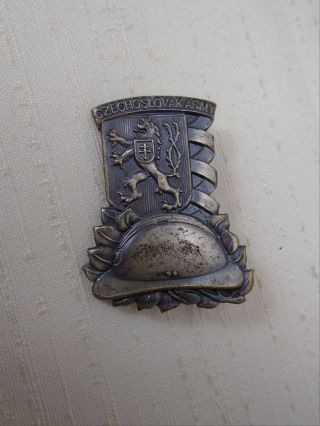 Czechoslovak Army Cap Badge Wwii Birmingham Hw Miller Ltd British Ally