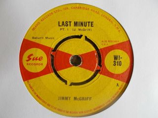 M - Uk Sue 45 - Jimmy Mcgriff - " Last Minute Parts 1 And 2 "